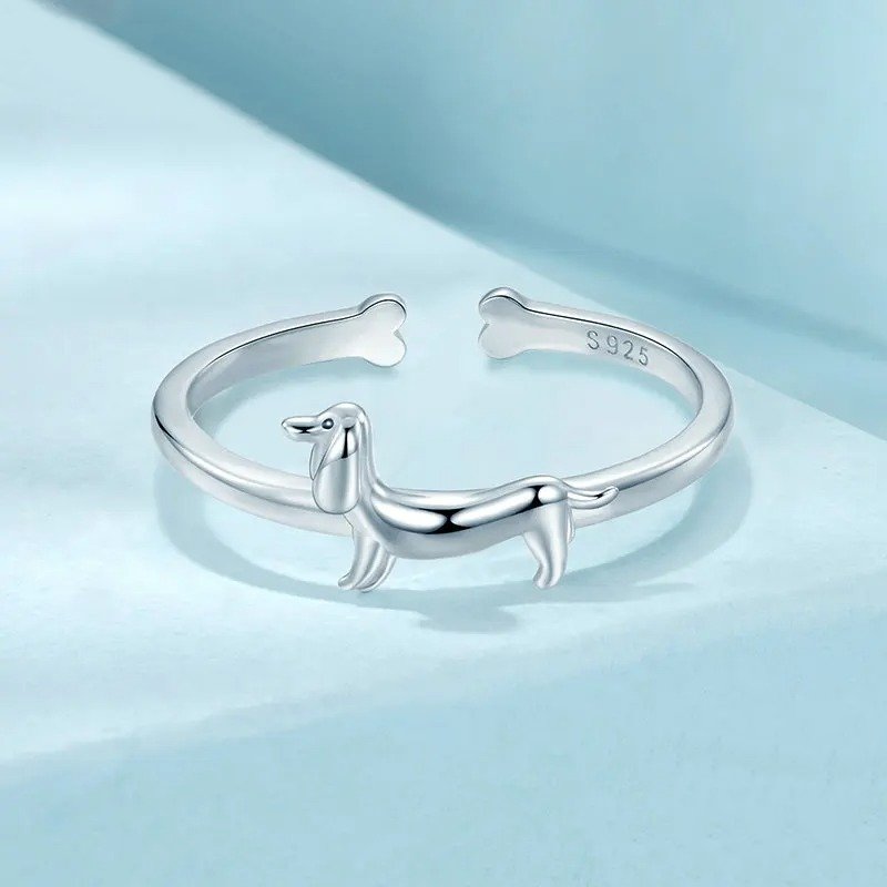 ˇStella JewelryˇLovely Pet Dog Open Ring Statement Ring