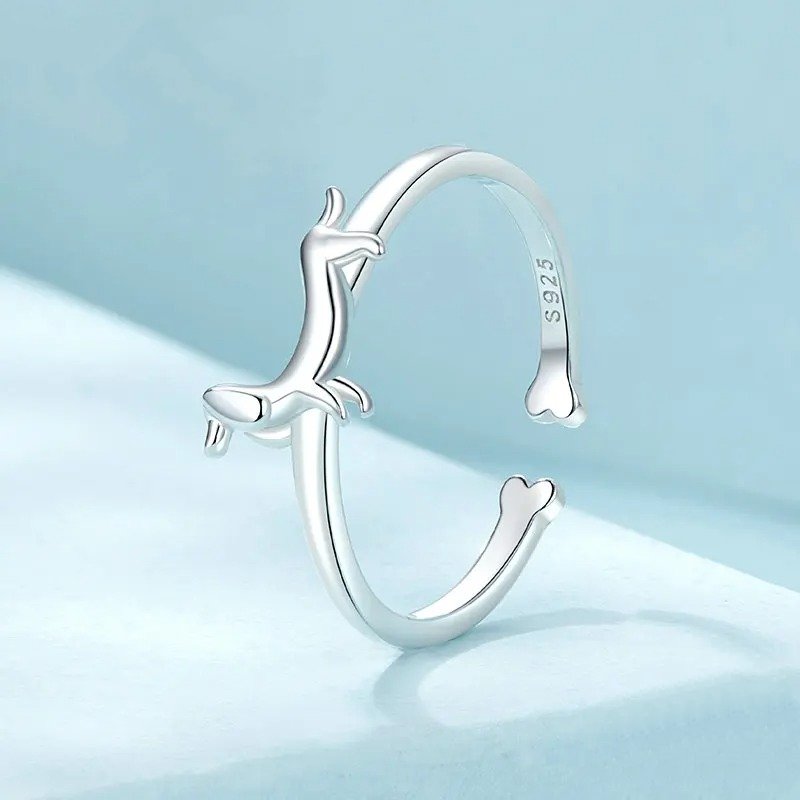 ˇStella JewelryˇLovely Pet Dog Open Ring Statement Ring