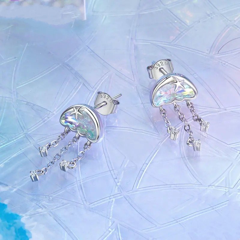 ˇStella JewelryˇIridescent Jellyfish Earrings Studs Teen Girls