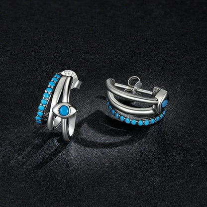 ˇStella JewelryˇDevil Eye Multi-layer Stud Earrings