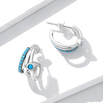ˇStella JewelryˇDevil Eye Multi-layer Stud Earrings