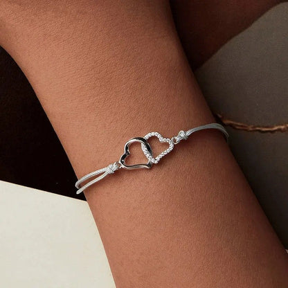 ˇStella JewelryˇDainty Gray Rope Link Chain Bracelet for Women Teen Girls