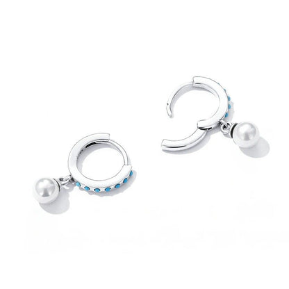 ˇStella JewelryˇTurquoise Pendent Shell Bead Drop Earrings