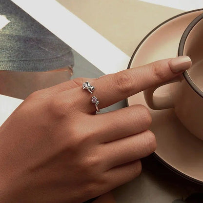 ˇStella JewelryˇLovely Pet Animals Open Ring Statement Ring
