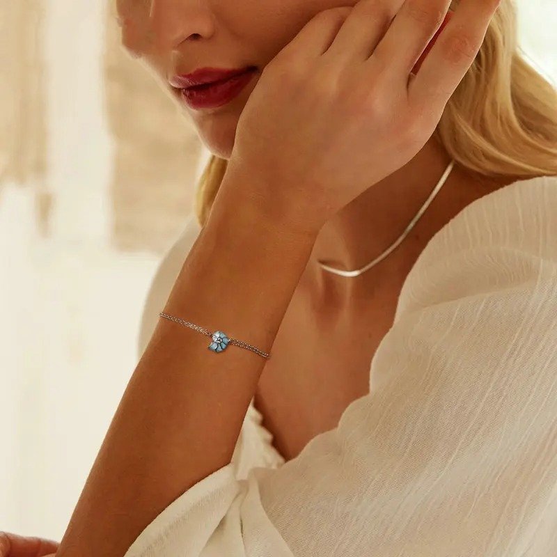ˇStella JewelryˇBlue Seashell Link Chain Bracelets