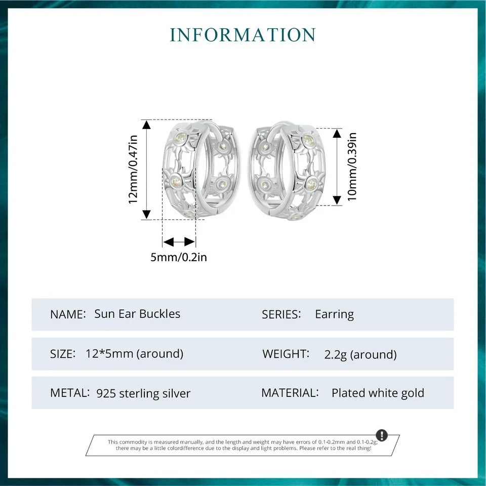 ˇStella JewelryˇWhite Gold Plated Inifinite Love Hoop Earring