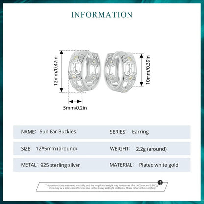 ˇStella JewelryˇWhite Gold Plated Inifinite Love Hoop Earring