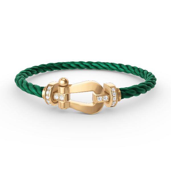 ˇStella JewelryˇFORCE LARGE HORSESHOE HALF DIAMOND BRACELET GOLD