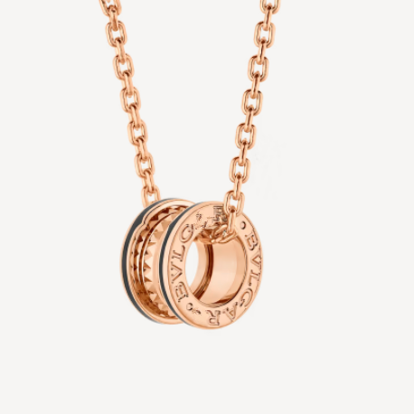 ˇStella JewelryˇZERO 1 ROCK PEDANT PINK GOLD BLACK NECKLACE