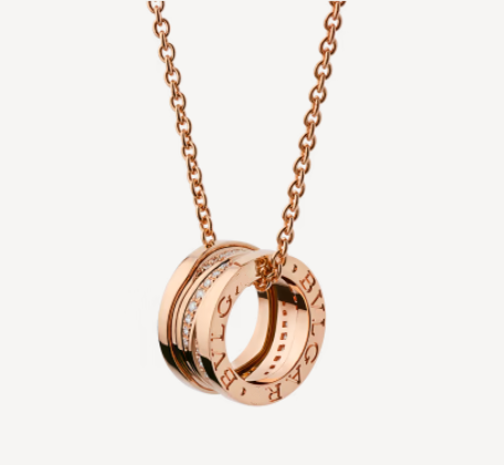 ˇStella JewelryˇZERO 1 PINK GOLD DIAMOND NECKLACE