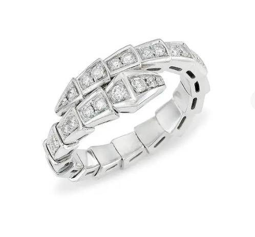 ˇStella JewelryˇSERPENTI RING SILBER DIAMANT BEFESTIGT 4MM