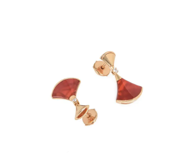 ˇStella JewelryˇDREAM Carnelian PINK GOLD EARRINGS