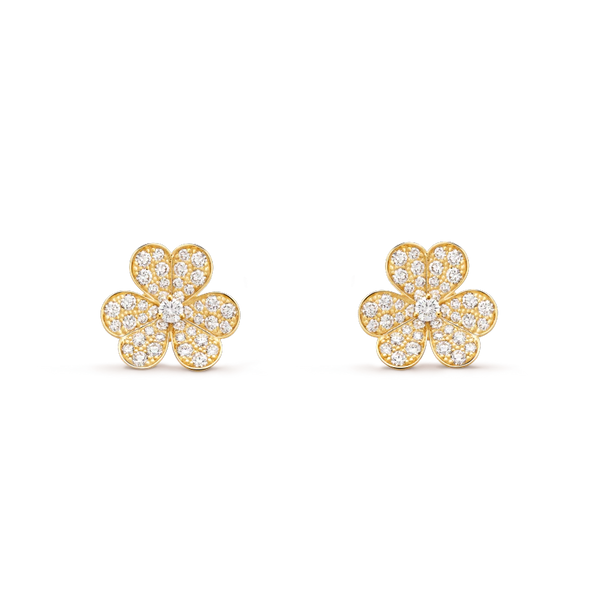 ステラジュエリー フリヴォル ゴールド フラワー ダイヤモンド イヤリング