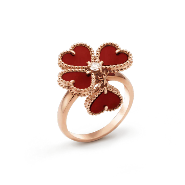 ˇStella JewelryˇSüßklee-Karneol-Ring