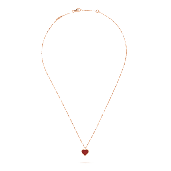 ˇStella JewelryˇSüßklee-Karneol-Herzkette