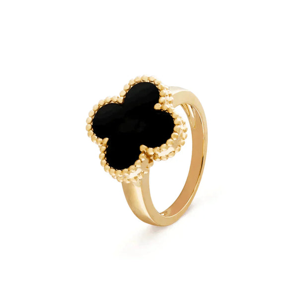 ˇStella JewelryˇCLOVER ONYX RING