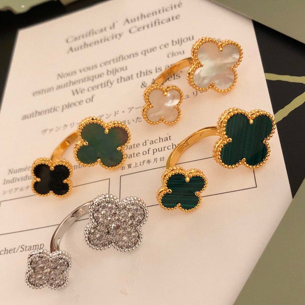 ˇStella JewelryˇKLEEBLATT ZWISCHEN DEN FINGERRING