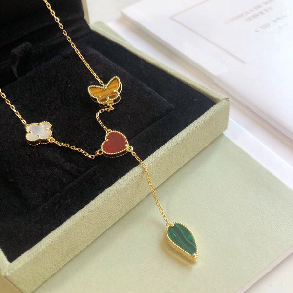 ˇStella JewelryˇLUCKY SPRING 4 MOTIFS ROSÉGOLD HALSKETTE