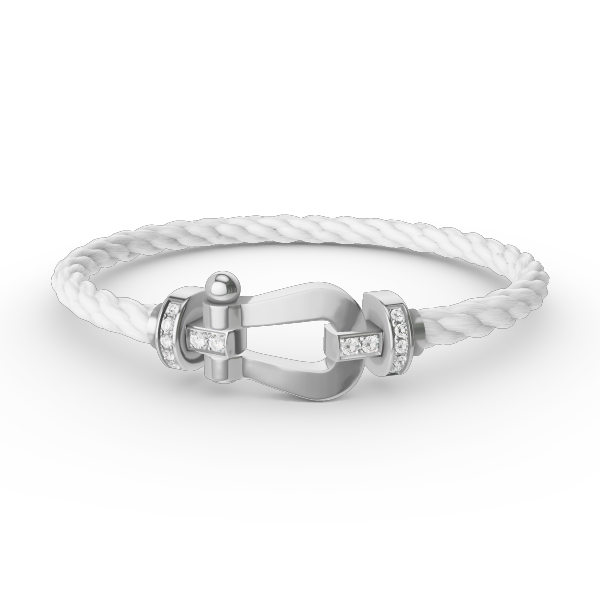 ˇStella JewelryˇFORCE LARGE HORSESHOE HALF DIAMOND BRACELET SILVER