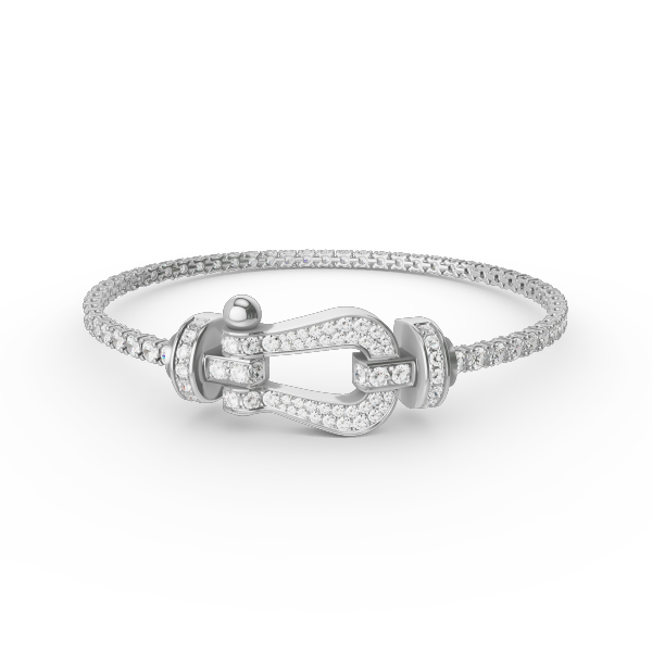 ˇStella JewelryˇFORCE GROSSES HUFEISEN-TENNISARMBAND MIT VOLLEN DIAMANTEN 